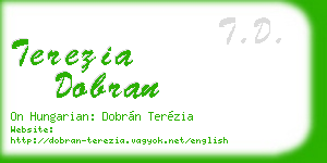 terezia dobran business card